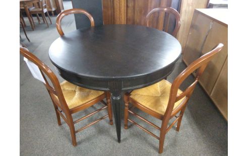 TABLE RONDE STYLE LOUIS XVI 1 ALLONGE