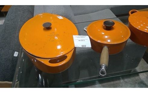 LOT DE CASSEROLES FONTE ORANGE