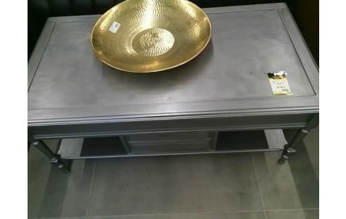 TABLE BASSE PEINTE EN ARGENT