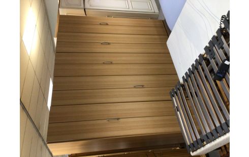 GARDE ROBES 5 PORTES ACCORDEON COULEUR HETRE