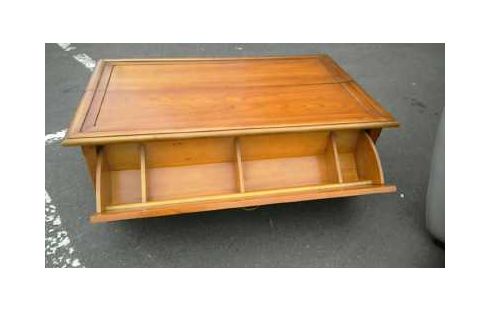 TABLE BASSE BAR  MERISIER