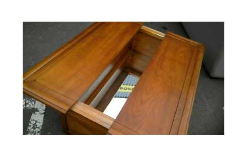 TABLE BASSE BAR  MERISIER