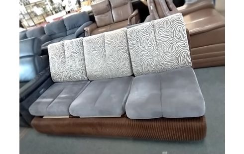 CANAPE CONVERTIBLE LIT ZEBRE ET MARRON