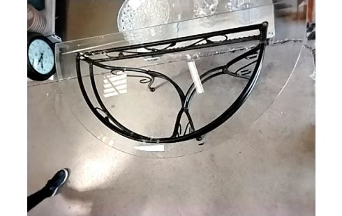 CONSOLE VERRE FER FORGÉ