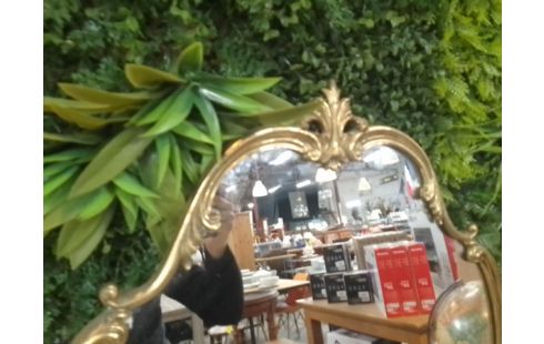 MIROIR CADRE LAITON COULEUR OR