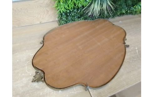 MIROIR CADRE LAITON COULEUR OR