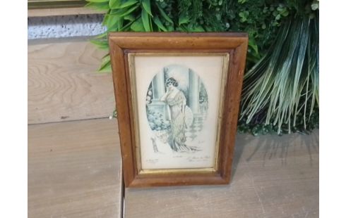 AFFICHE ANCIENNE CADRE BOIS