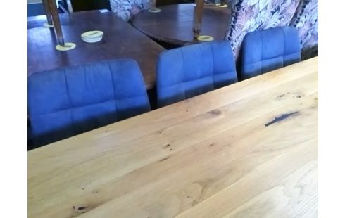 LOT DE 6 CHAISES TISSU GRIS