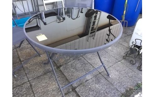 TABLE RONDE PLIANTE NOIRE