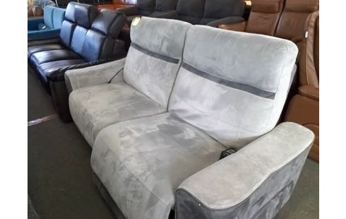 CANAPE ELECTRIQUE 2P TISSU GRIS