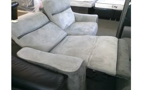 CANAPE ELECTRIQUE 2P TISSU GRIS