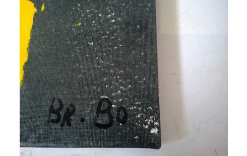 SCHILDERIJ ABSTRACT GESIGNEERD