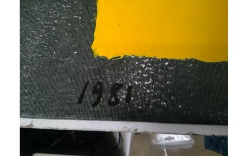 SCHILDERIJ ABSTRACT GESIGNEERD