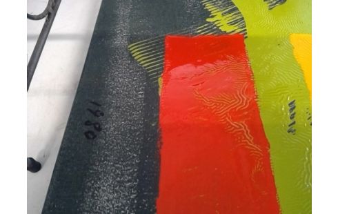 SCHILDERIJ ABSTRACT GESIGNEERD