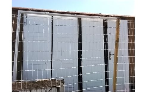 PORTAIL GARAGE BOIS 246X205 CM CLEF