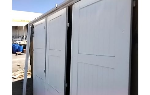 PORTAIL GARAGE BOIS 246X205 CM CLEF