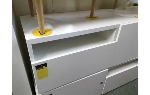 MEUBLE TV BLANC 1P  2T