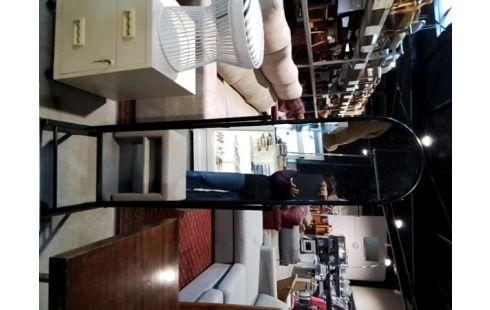 MIROIR PSYCHE SUR PIED NOIR