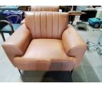 FAUTEUIL DESIGN CUIR MARRON