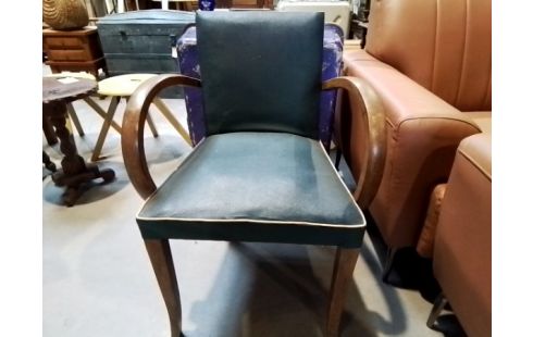 FAUTEUIL BRIDGE BLEU EN L ETAT