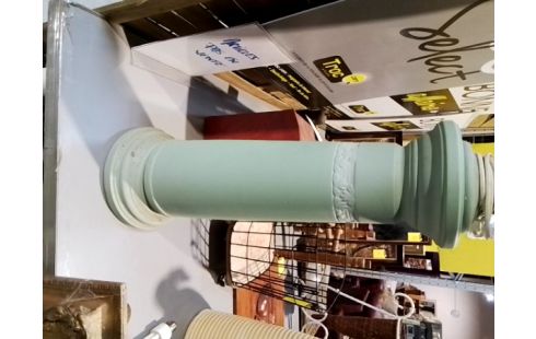 LAMPE PIED BLEU VERT SUR COLONNE