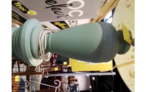 LAMPE PIED BLEU VERT SUR COLONNE