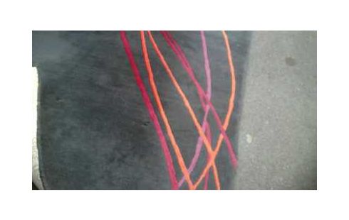 TEPPICH GRAU ORANGE BORDEAUX