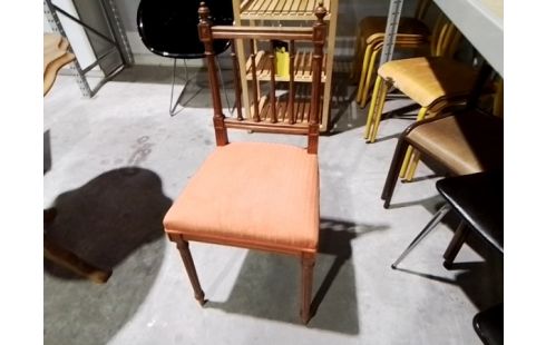 CHAISE BOIS ET ASSISE ORANGE