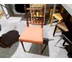 CHAISE BOIS ET ASSISE ORANGE