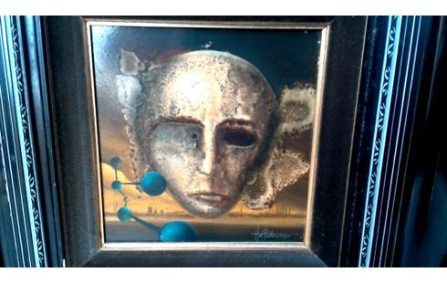 PEINTURE, , PANNEAU ABSTRAIT, , TETE DEDICACE