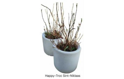POT DE FLEURS BLANCHE PVC MET, , PLANTE L UNITE