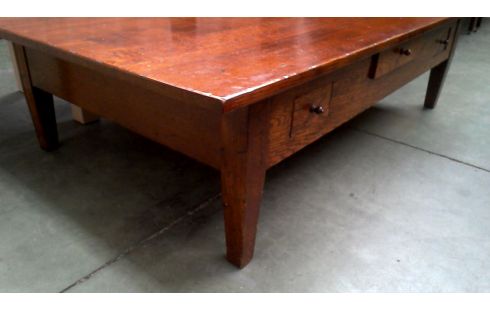 MESA DE SALÓN MACIZO ROBLE 6 CAJONES