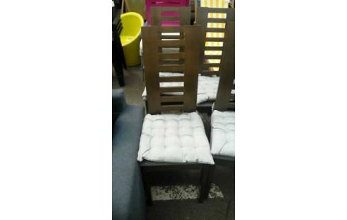 LOT DE 6 CHAISES BOIS