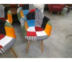 CHAISE TISSU PATCHWORK ST SCANDINAVE