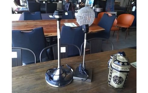 PIED DE LAMPE METAL CHROME