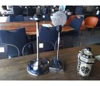 PIED DE LAMPE METAL CHROME