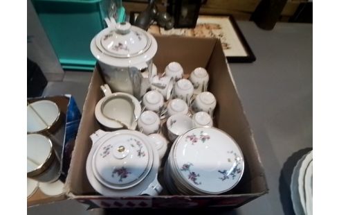 SERVICE A CAFE LIMOGES DECOR FLEURS 15P