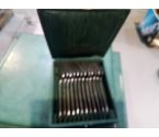 FOURCHETTE A GATEAUX METAL ARGENTE X12
