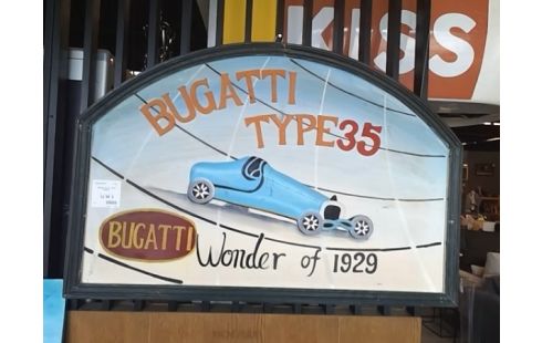 TABLEAU RELIEF BOIS BUGATTI