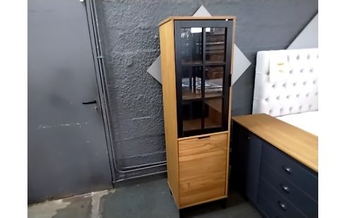 VITRINE MODERNE BOIS/NOIRE