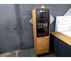 VITRINE MODERNE BOIS/NOIRE