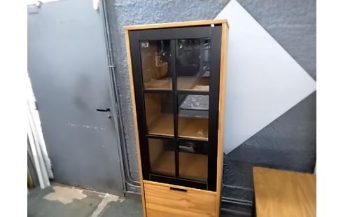 VITRINE MODERNE BOIS/NOIRE