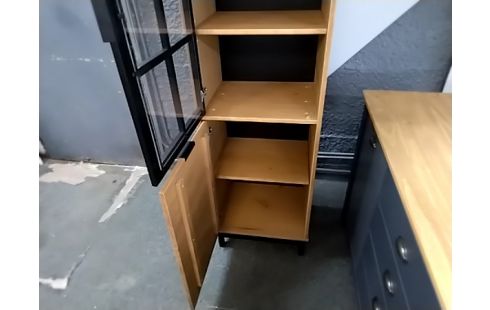 VITRINE MODERNE BOIS/NOIRE