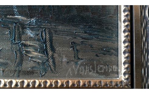 SCHILDERIJ MOERAS KADER VERGULD