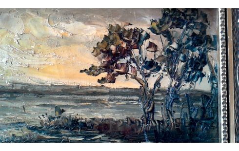 SCHILDERIJ MOERAS KADER VERGULD