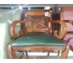 FAUTEUIL BRIDGE ASSISE CUIR ACCOUDOIR CROSS