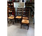 LOT DE 6 CHAISES PAILLÉES