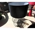 LAMPE DECO NOIR PIED MÉTAL