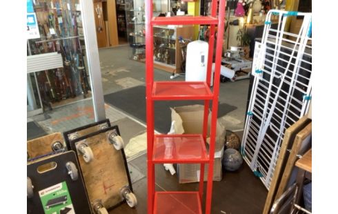 ETAGERE 4 NIVEAUX METAL ROUGE