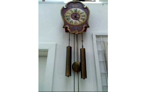 SCHWARZWALD WANDUHR ROT FLORAL PENDEL